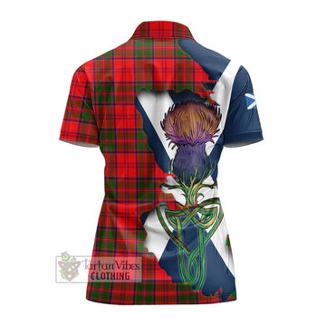 Heron Tartan Family Crest Women's Polo Shirt Scottish Thistle Celtic Inspired - Tartan Vibes Clothing