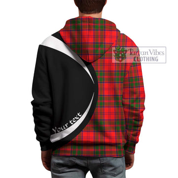 Heron Tartan Hoodie with Family Crest Circle Style