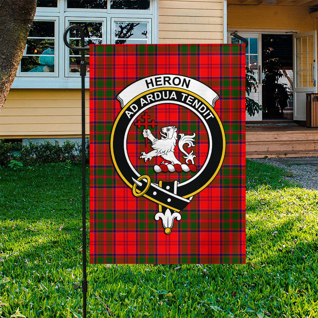 Heron Tartan Flag with Family Crest - Tartan Vibes Clothing