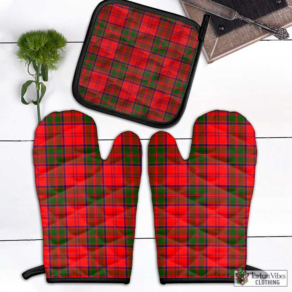 Heron Tartan Combo Oven Mitt & Pot-Holder Black - Tartan Vibes Clothing