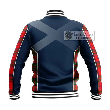 Heron Tartan Baseball Jacket with Family Crest and Lion Rampant Vibes Sport Style - Tartan Vibes Clothing