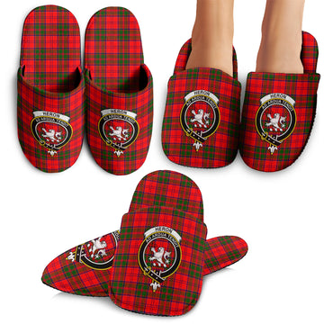 Heron Tartan Home Slippers with Family Crest