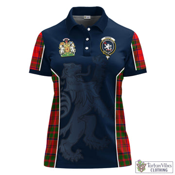 Heron Tartan Women's Polo Shirt with Family Crest and Lion Rampant Vibes Sport Style