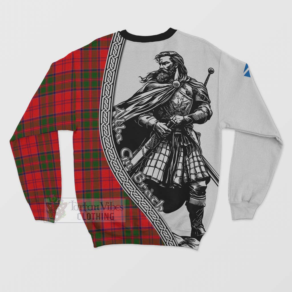 Tartan Vibes Clothing Heron Tartan Clan Crest Sweatshirt with Highlander Warrior Celtic Style