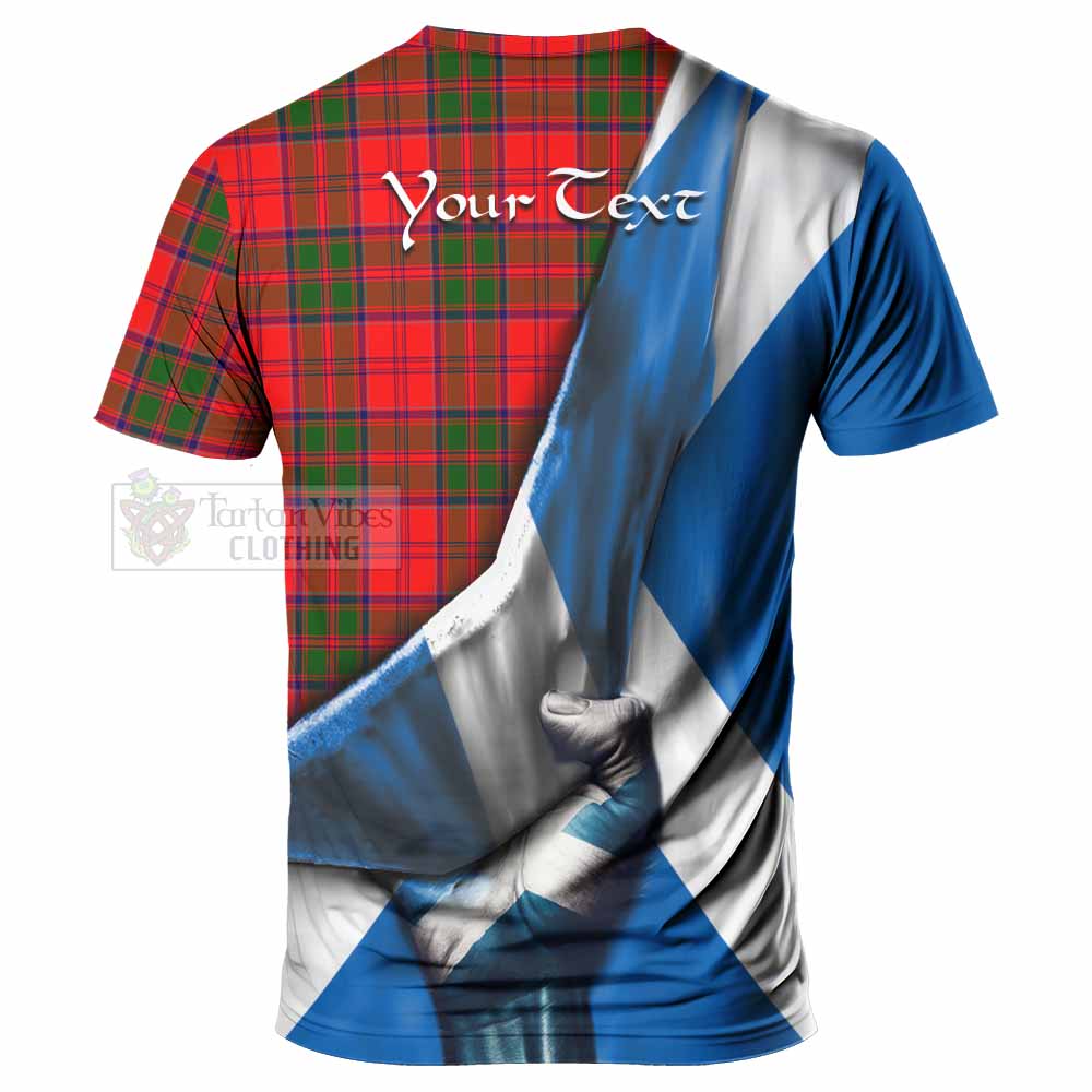 Tartan Vibes Clothing Heron Tartan T-Shirt with Family Crest Scotland Patriotic Style