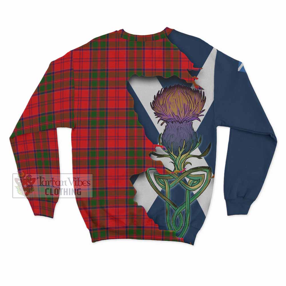 Heron Tartan Family Crest Sweatshirt Scottish Thistle Celtic Inspired - Tartan Vibes Clothing