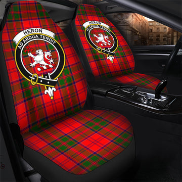 Heron Tartan Car Seat Cover with Family Crest