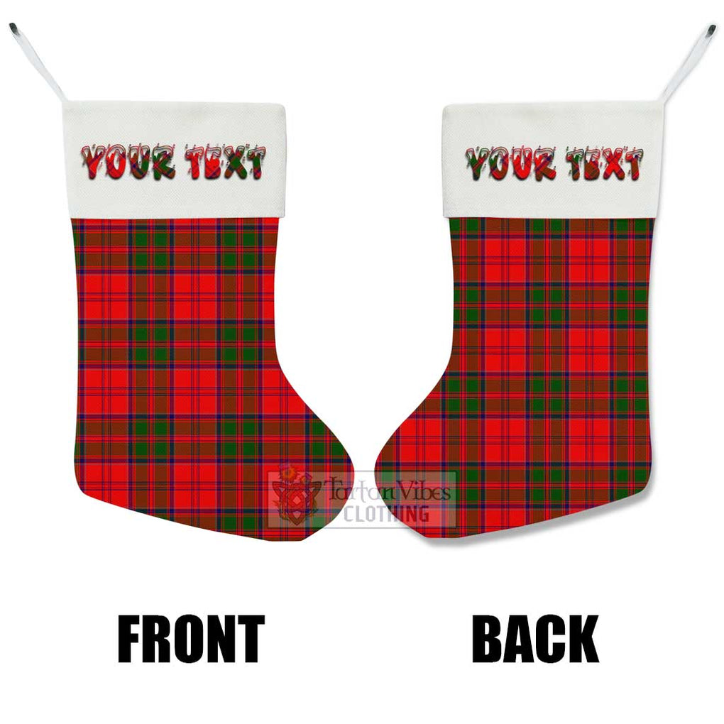 Tartan Vibes Clothing Heron Tartan Christmas Stocking with Personalized Text