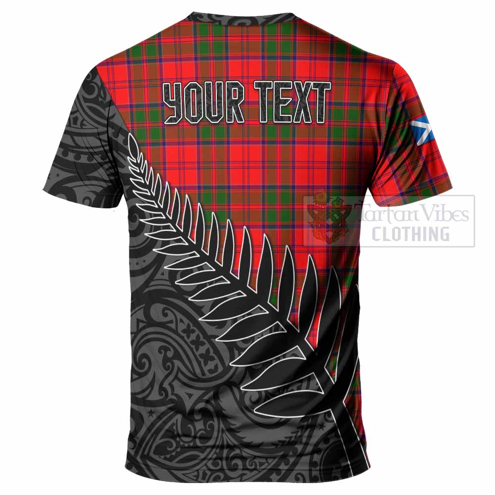 Tartan Vibes Clothing Heron Crest Tartan T-Shirt with New Zealand Silver Fern Half Style