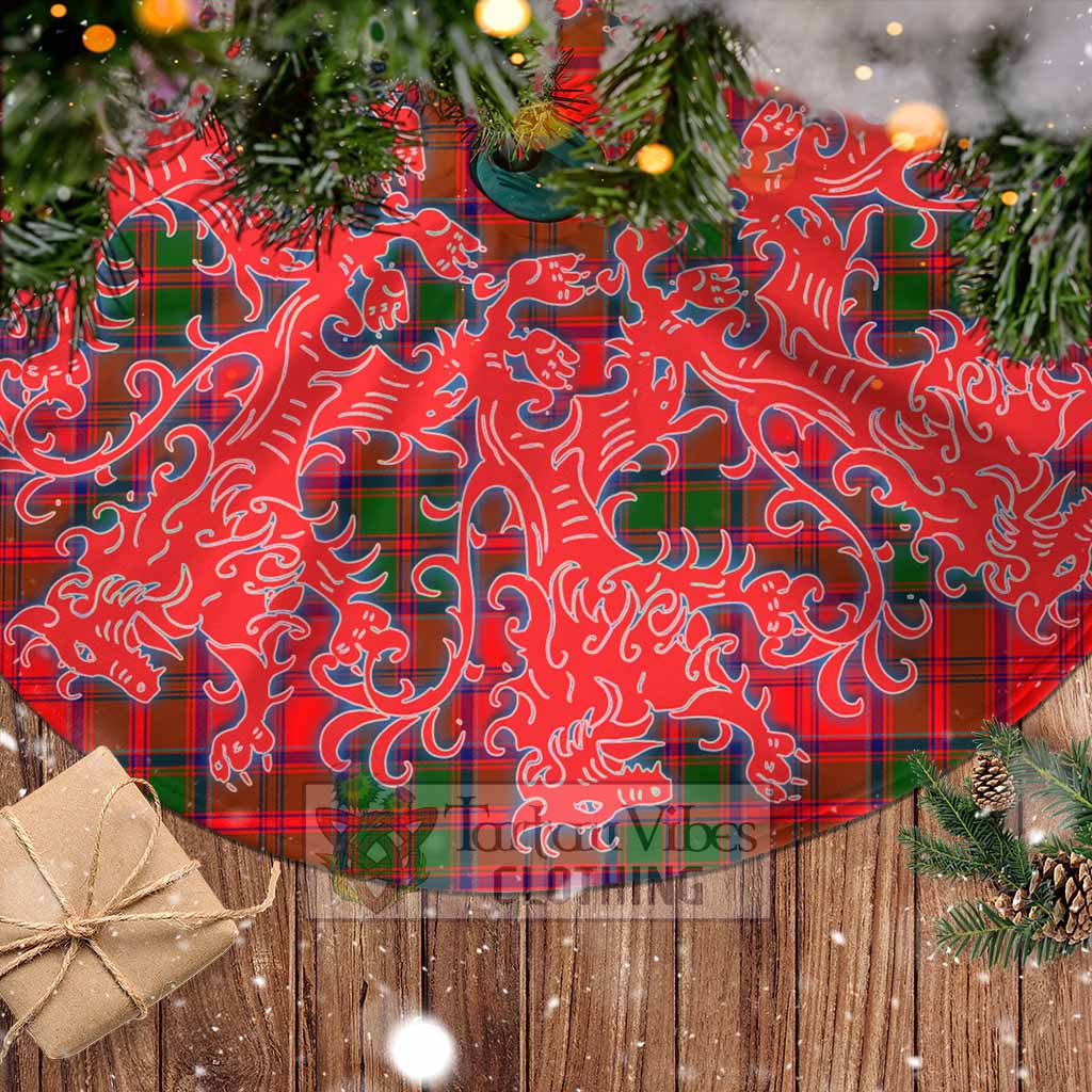 Tartan Vibes Clothing Heron Tartan Christmas Tree Skirt Lion Rampant Style