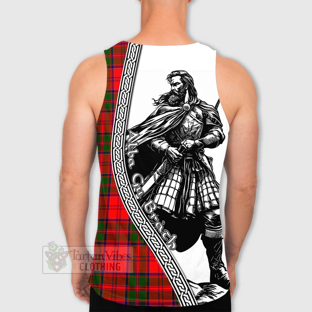 Tartan Vibes Clothing Heron Tartan Clan Crest Men's Tank Top with Highlander Warrior Celtic Style