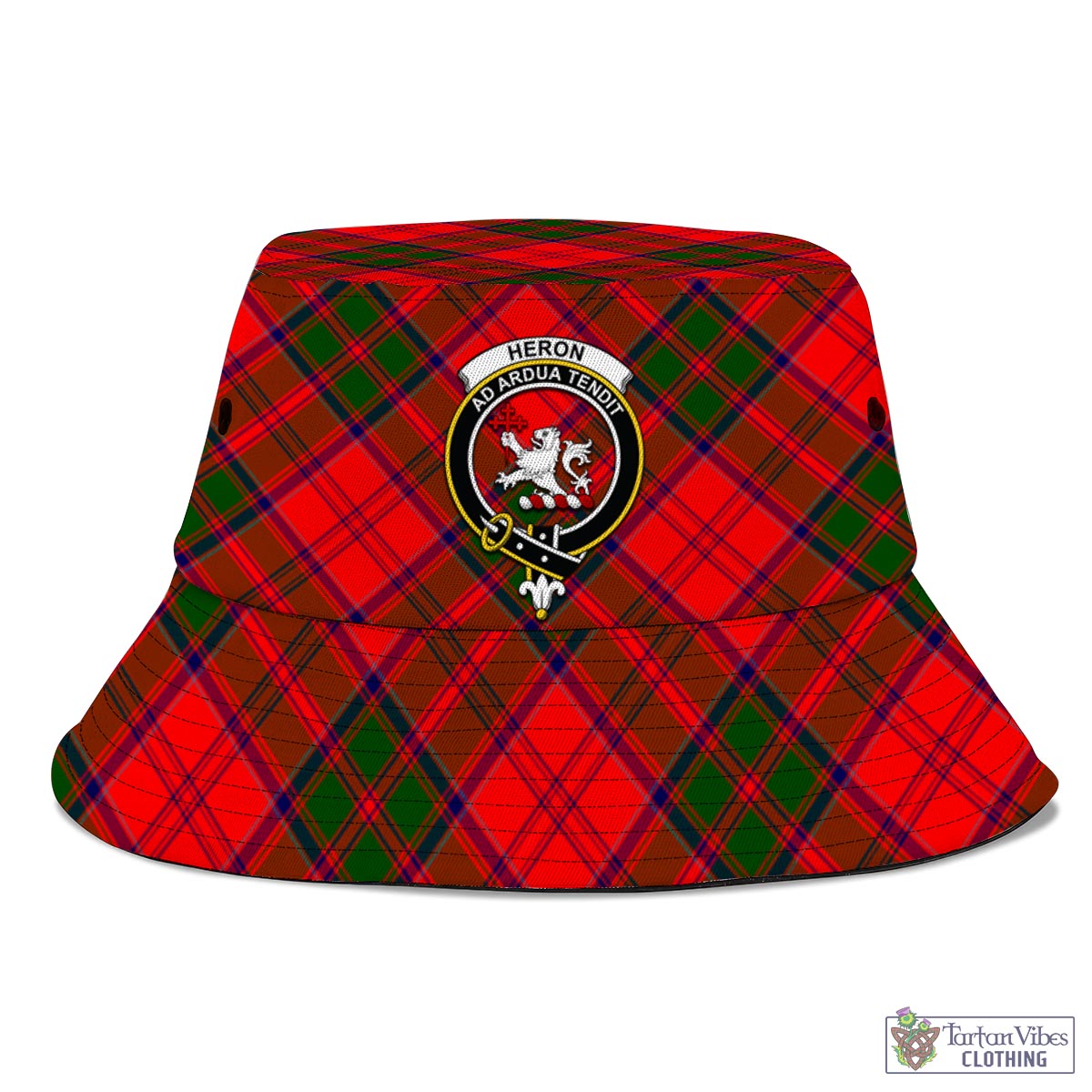 Tartan Vibes Clothing Heron Tartan Bucket Hat with Family Crest