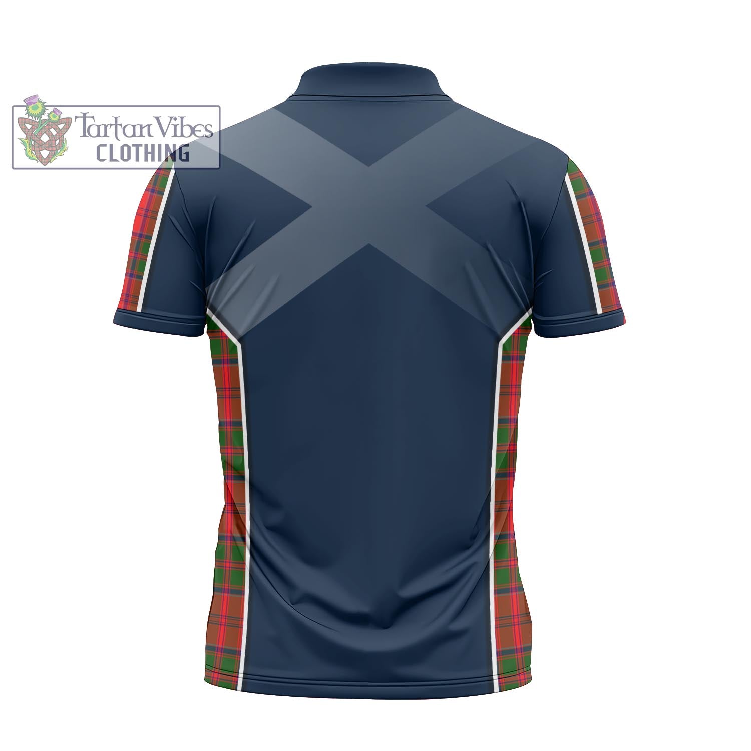 Tartan Vibes Clothing Heron Tartan Zipper Polo Shirt with Family Crest and Lion Rampant Vibes Sport Style