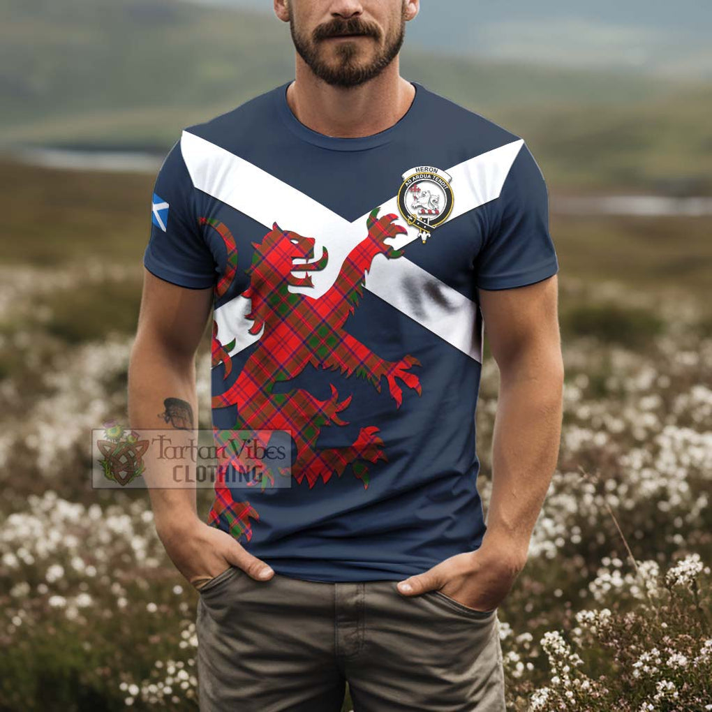 Tartan Vibes Clothing Heron Tartan Lion Rampant T-Shirt – Proudly Display Your Heritage with Alba Gu Brath and Clan Name