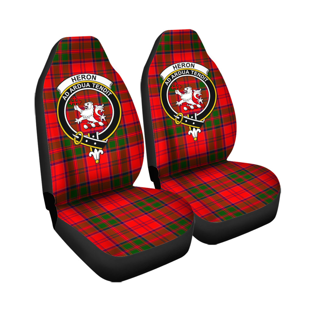 Heron Tartan Car Seat Cover with Family Crest - Tartanvibesclothing