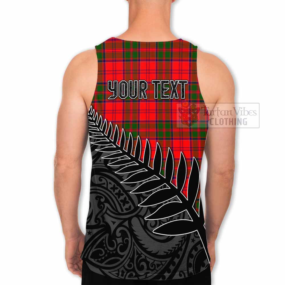 Tartan Vibes Clothing Heron Crest Tartan Men's Tank Top with New Zealand Silver Fern Half Style