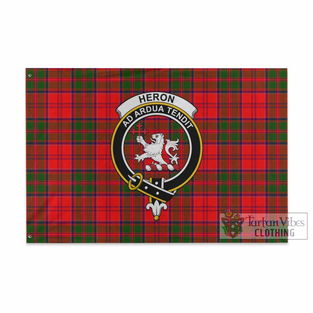 Tartan Vibes Clothing Heron Tartan House Flag with Family Crest