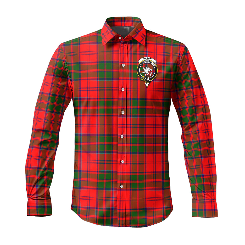 heron-tartan-long-sleeve-button-up-shirt-with-family-crest