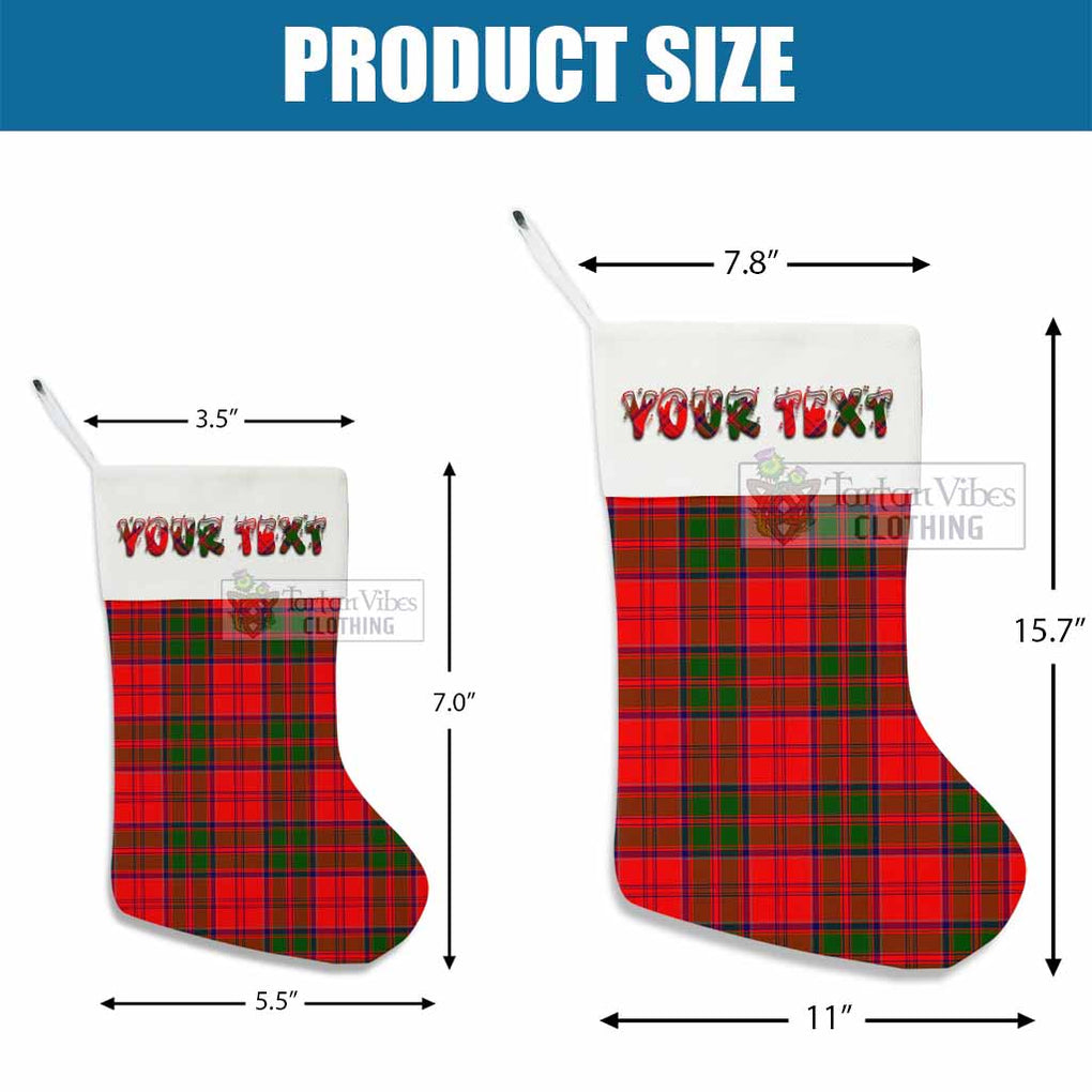 Tartan Vibes Clothing Heron Tartan Christmas Stocking with Personalized Text