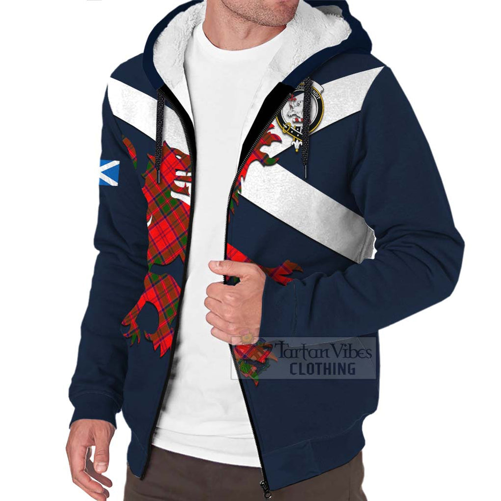 Tartan Vibes Clothing Heron Tartan Lion Rampant Sherpa Hoodie – Proudly Display Your Heritage with Alba Gu Brath and Clan Name