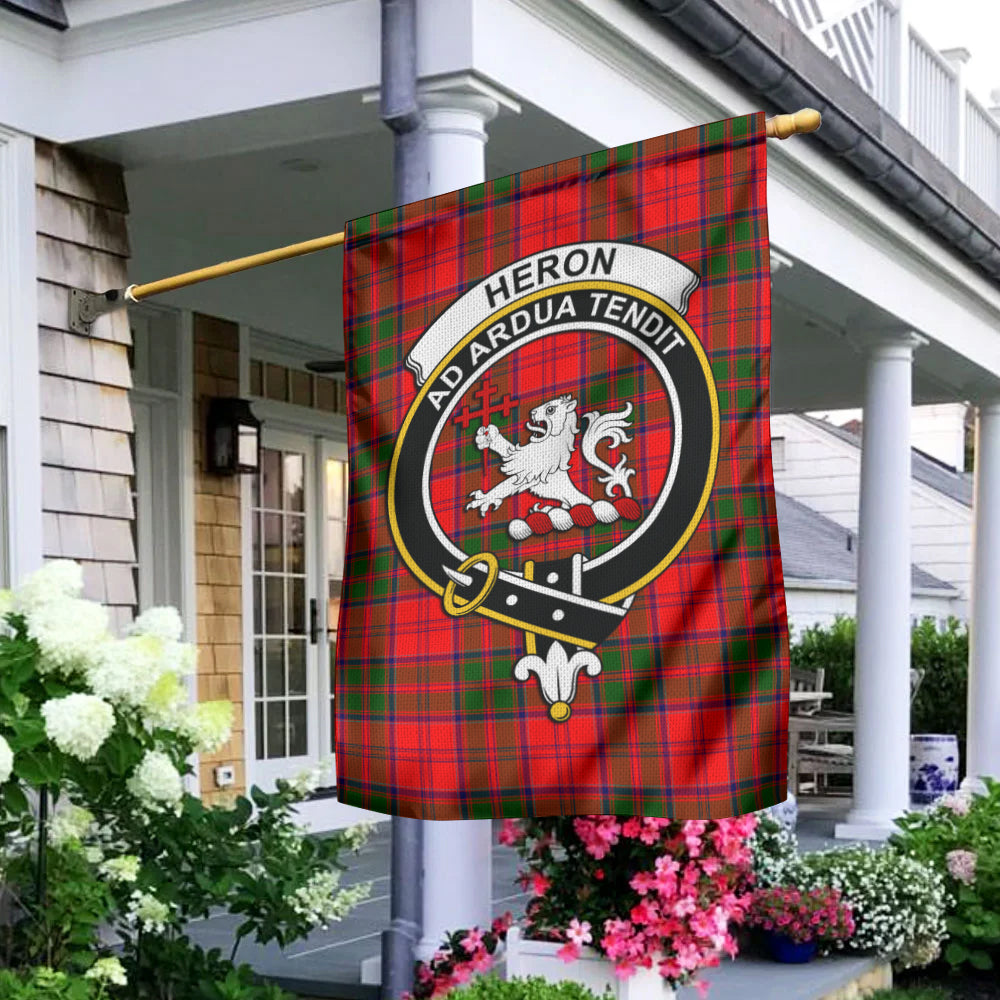 Heron Tartan Flag with Family Crest - Tartan Vibes Clothing