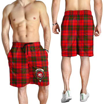 Heron Tartan Mens Shorts with Family Crest