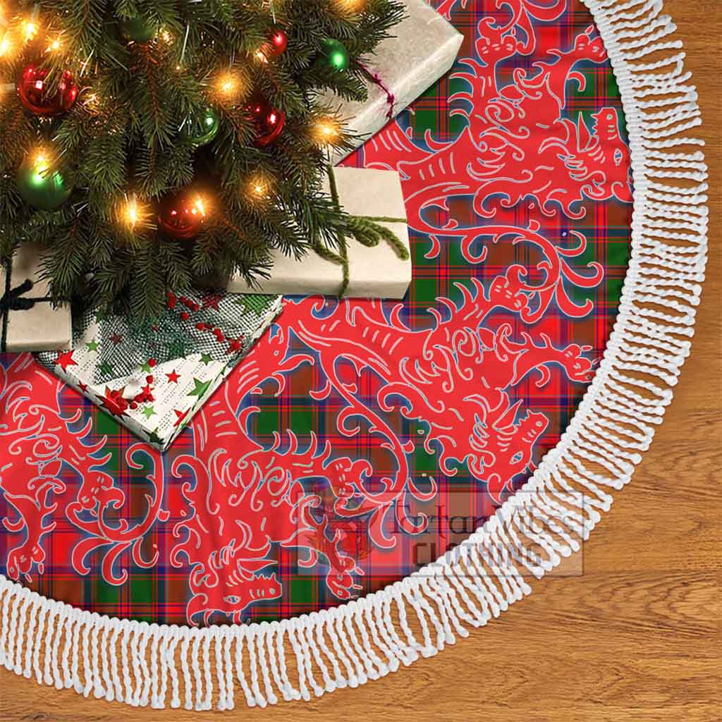 Tartan Vibes Clothing Heron Tartan Christmas Tree Skirt Lion Rampant Style