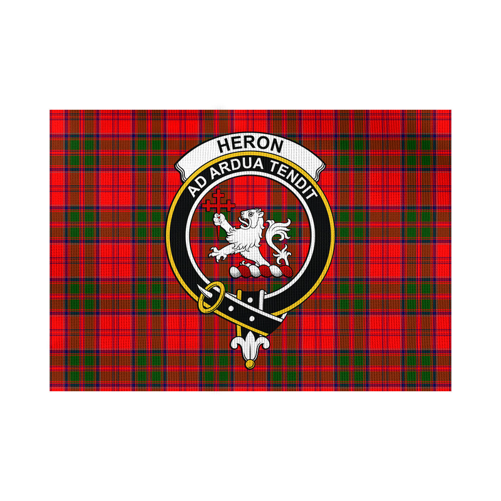 Heron Tartan Flag with Family Crest - Tartan Vibes Clothing