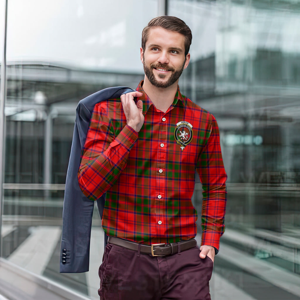 heron-tartan-long-sleeve-button-up-shirt-with-family-crest