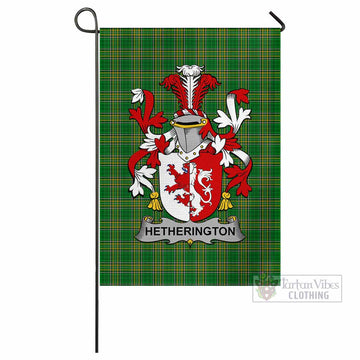 Hetherington Irish Clan Tartan Flag with Coat of Arms