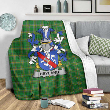 Heyland Irish Clan Tartan Blanket with Coat of Arms - Tartan Vibes Clothing