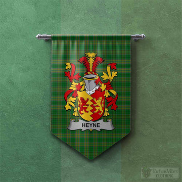 Heyne Irish Clan Tartan Gonfalon, Tartan Banner with Coat of Arms Chevron - Tartan Vibes Clothing