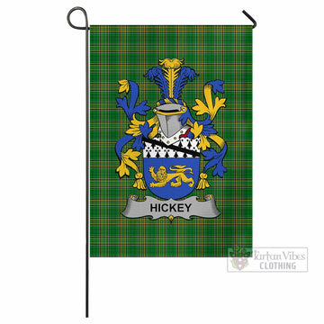 Hickey Irish Clan Tartan Flag with Coat of Arms