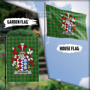 Hickman Irish Clan Tartan Flag with Coat of Arms