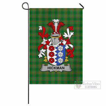 Hickman Irish Clan Tartan Flag with Coat of Arms