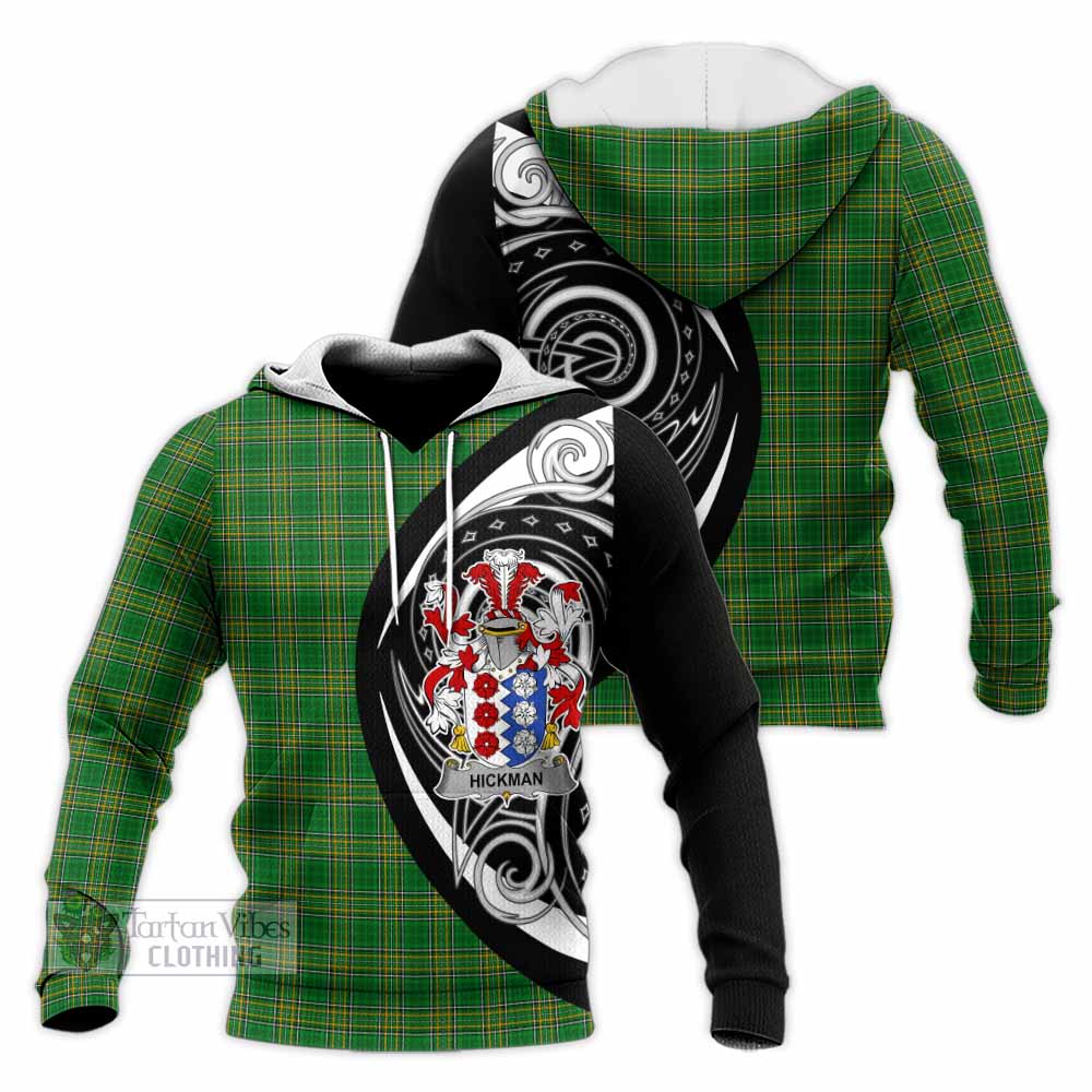 Hickman Irish Clan Knitted Hoodie Celtic Circle Style - Tartan Vibes Clothing