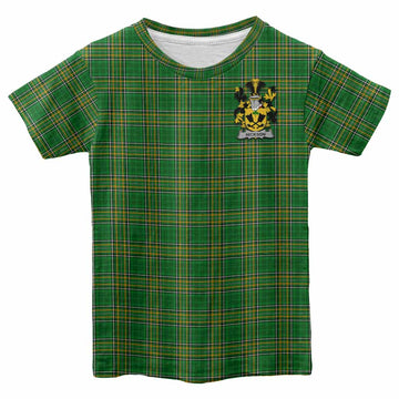 Hickson Irish Clan Tartan Kid T-Shirt with Coat of Arms Youth XL Size14 - Tartan Vibes Clothing