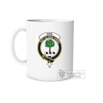 Hog Family Crest Ceramic Mug White - 2D-tartanvibesclothing