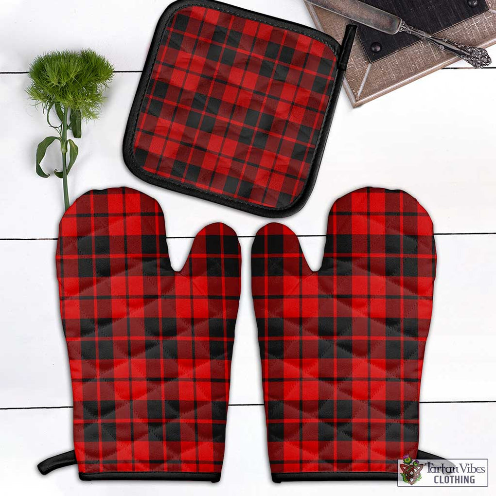 Hog Tartan Combo Oven Mitt & Pot-Holder Black - Tartan Vibes Clothing