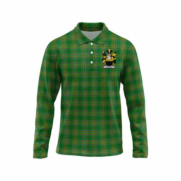 Hogan Irish Clan Tartan Long Sleeve Polo Shirt with Coat of Arms