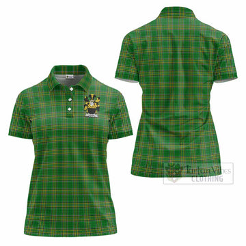 Hogan Irish Clan Tartan Women's Polo Shirt with Coat of Arms