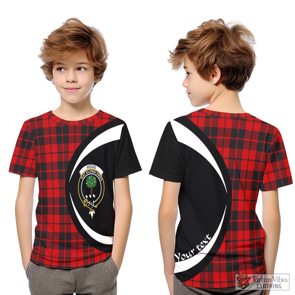 Hogg Tartan Kid T-Shirt with Family Crest Circle Style Youth XL Size14 - Tartan Vibes Clothing