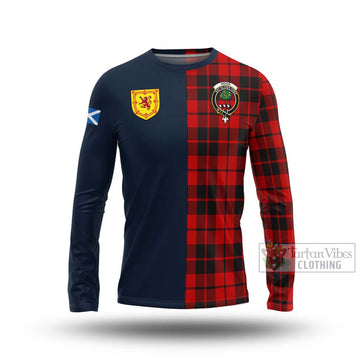 Hogg Tartan Long Sleeve T-Shirt Alba with Scottish Lion Royal Arm Half Style