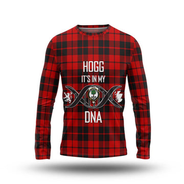 Hogg Tartan Long Sleeve T-Shirt with Family Crest DNA In Me Style