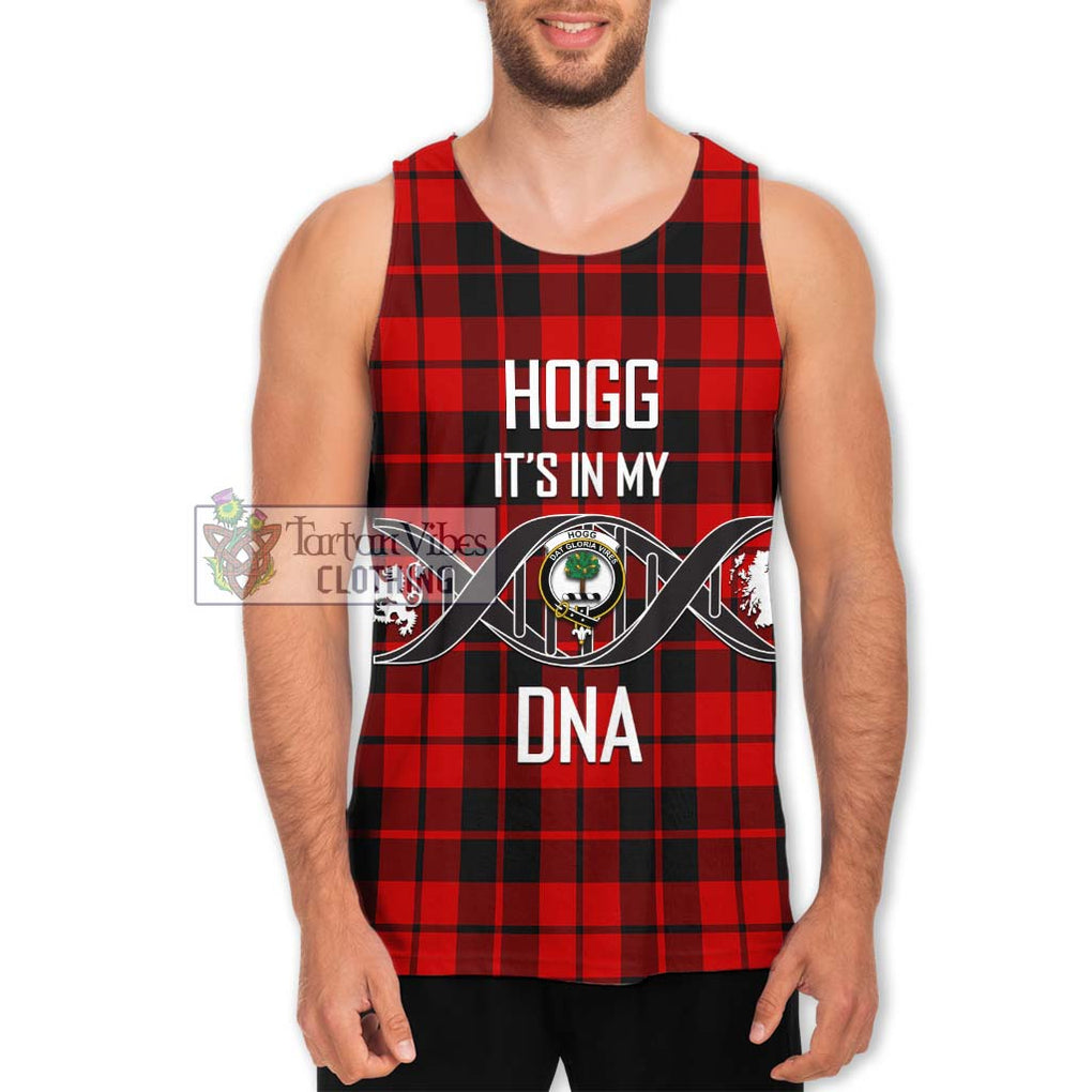 Hogg Tartan Men's Tank Top with Family Crest DNA In Me Style Men - Tartanvibesclothing Shop