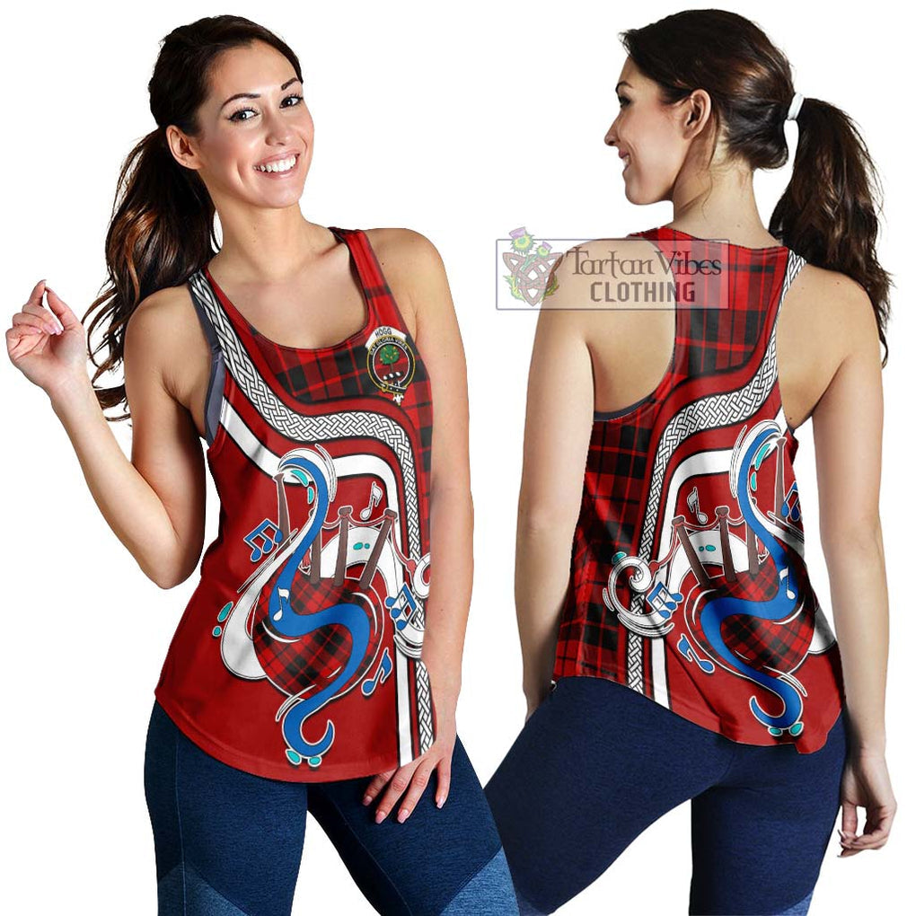 Hogg Tartan Women's Racerback Tanks with Epic Bagpipe Style 4XL - Tartanvibesclothing Shop