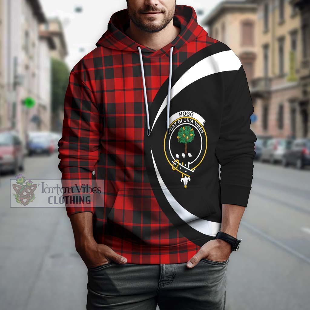 Tartan Vibes Clothing Hogg Tartan Hoodie with Family Crest Circle Style