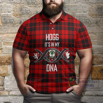 Hogg Tartan Polo Shirt with Family Crest DNA In Me Style