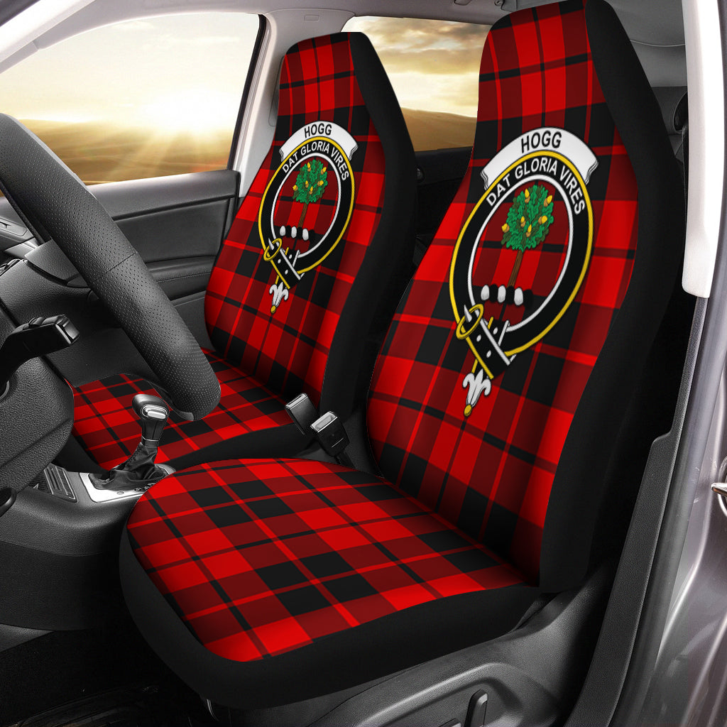 Hogg Tartan Car Seat Cover with Family Crest One Size - Tartanvibesclothing