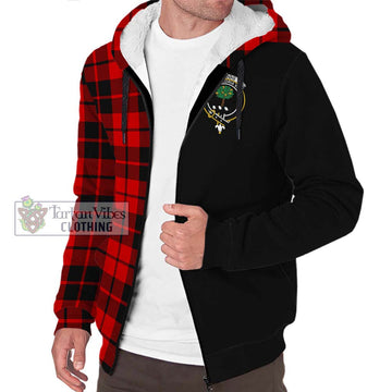 Hogg Tartan Sherpa Hoodie with Family Crest and Half Of Me Style